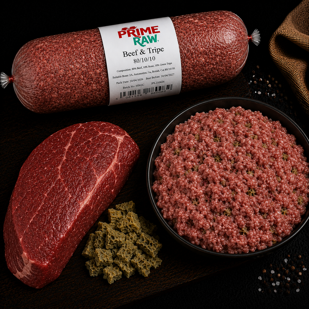 PRIME RAW | Beef & Tripe 80 10 10