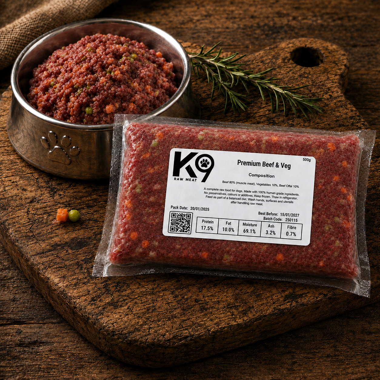 K9 RAW | Beef & Veg 80 10 10