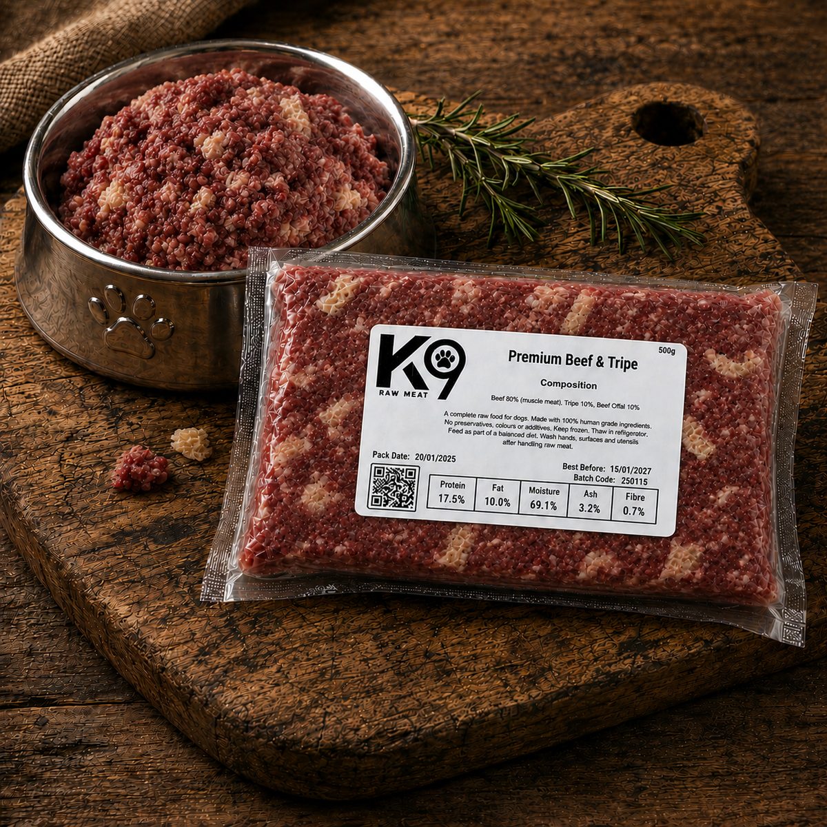 K9 RAW | Beef & Tripe 80 10 10