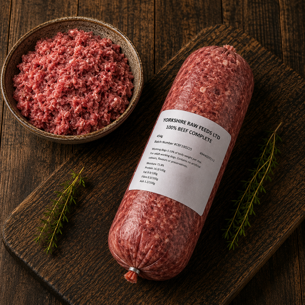 YORKSHIRE RAW FEEDS | Beef Complete 80 10 10