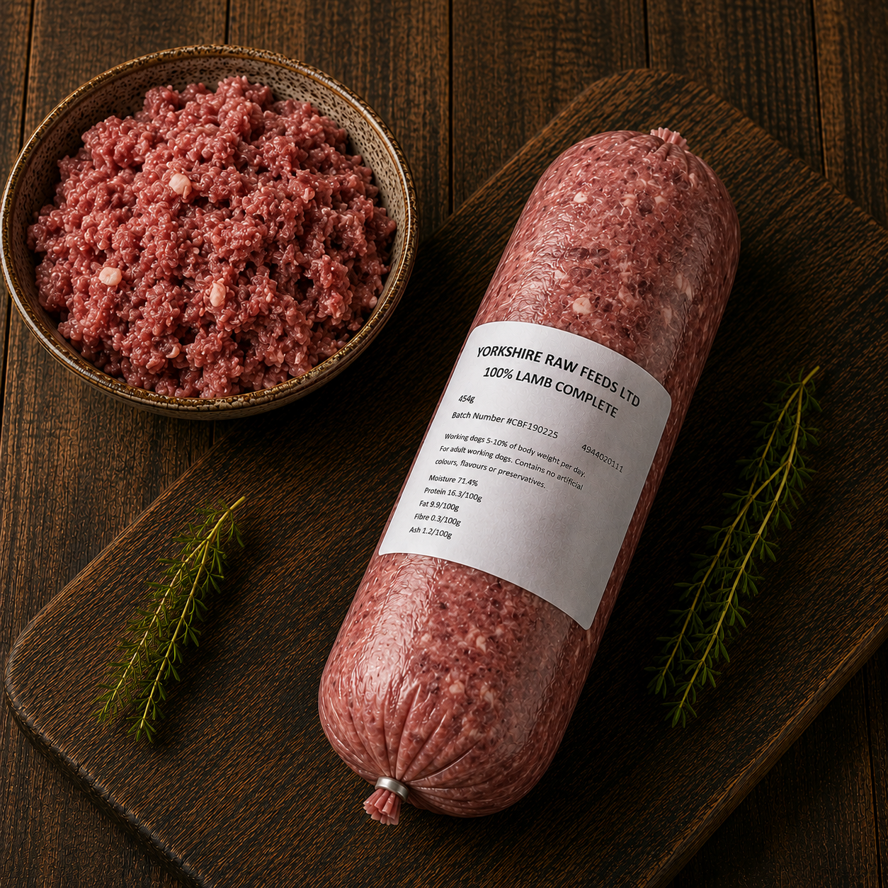 YORKSHIRE RAW FEEDS | Lamb Complete 80 10 10