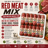 Red Meaty Mix Raw Dog Food 80:10:10