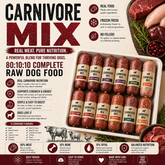 Carnivore Mix Raw Dog Food 80:10:10