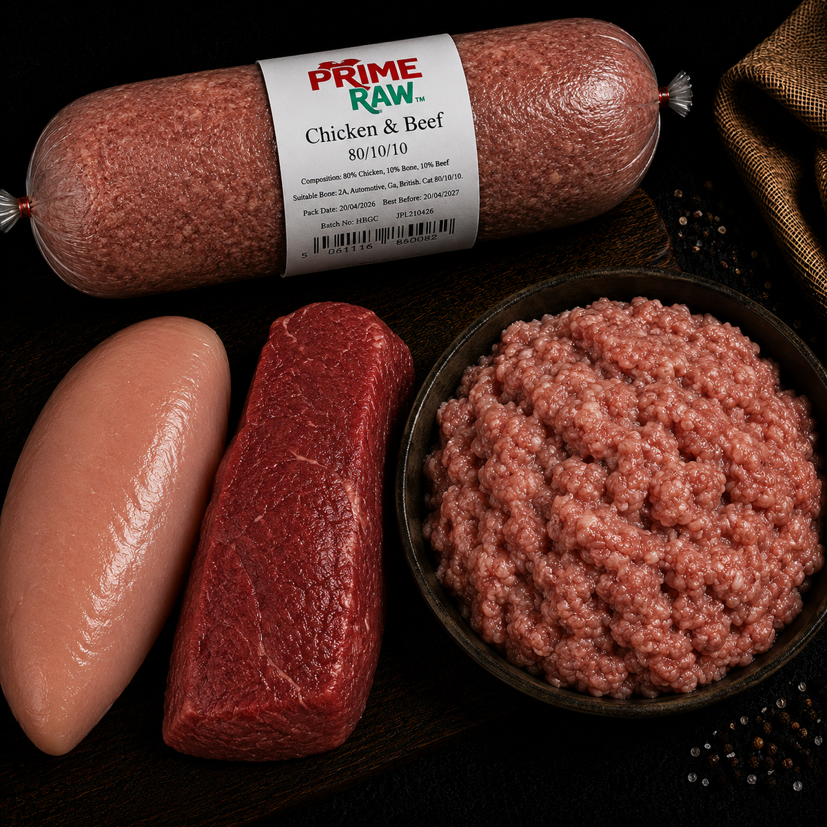 PRIME RAW | Chicken & Beef 80 10 10