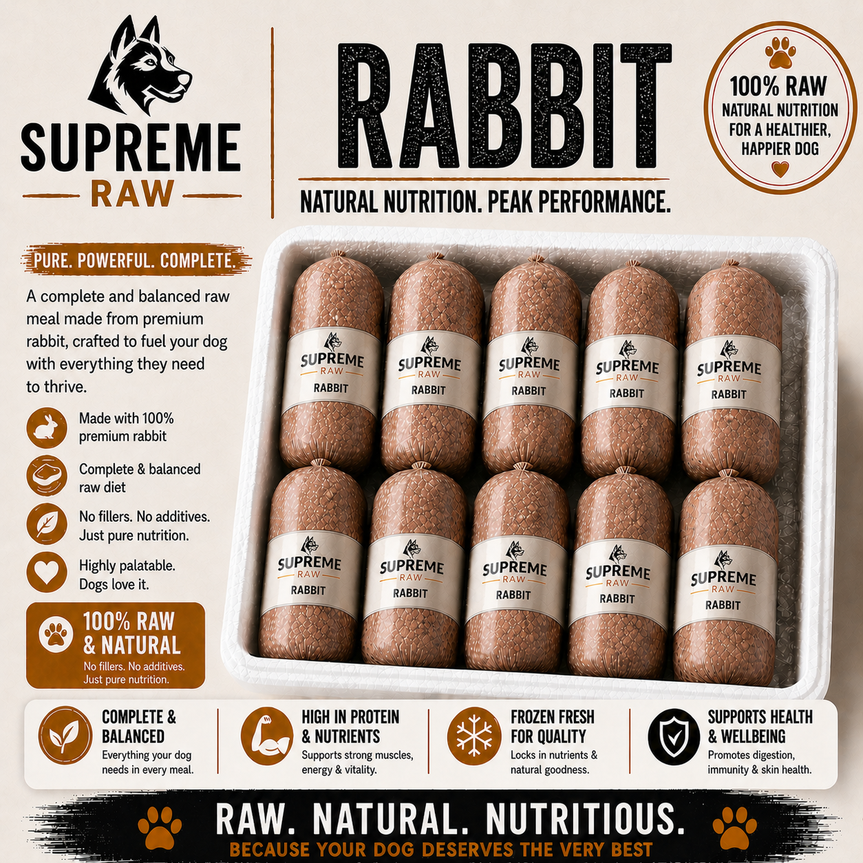 Supreme Raw - Rabbit 80 10 10